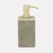 Bradford Sand/Gold Soap Pump Square Straight Realistic Faux Shagreen/Brass