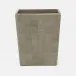 Bradford Sand/Gold Wastebasket Square Tapered Realistic Faux Shagreen/Brass