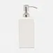 Victoria White Soap Pump Square Straight Full-Grain Leather