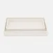 Victoria White Nested Trays Rectangular Straight Full-Grain Leather, Set Of 2