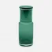 Faro Smokey Green Cylinder Carafe Hand-Blown Glass