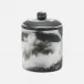Southold Black Swirled Bath Canister Large: 5"D x 7"H