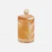 Southold Amber Swirled Bath Canister Small: 3"D x 5.5"H