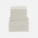 Segovia Light Gray Square Boxes Suede, Set Of 2