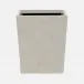 Segovia Light Gray Wastebasket Rectangular Tapered Suede