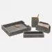 Segovia Dark Gray Letter Tray Set: Letter Tray Envelope Holder Pencil Tray And Pencil Holder Su