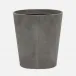 Segovia Dark Gray Wastebasket Oval Tapered Suede