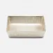 Redonmatte Silver Soap Dish Square Ribbed Metal