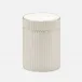 Redonmatte Silver Canister Small Round Ribbed Metal