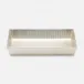 Redonmatte Silver Soap Dish Rectangular Tapered Ribbed Metal