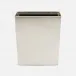 Redon Matte Silver Wastebasket Rectangular Tapered Ribbed Metal