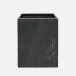 Kavala Black Wastebasket Square Straight Rounded Edges Marble