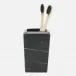 Kavala Black Brush Holder Rounded Edges Marble