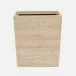 Bowen Natural Waste Basket Rectangle Tapered Travertine With Resin