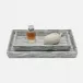 Cortona Gray Silver Mix W/ Shell Nested Trays Rectangular Tapered, Set Of 2