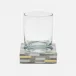 Cortona Gray Brass Mix W/ Shell Tumbler Set Square Straight Pack/2