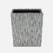 Cortona Gray Brass Mix W/Shell Wastebasket Rectangular Tapered