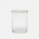 Argos Clear Canister Round Small Glass W/Nickel Trim