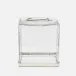 Argos Clear Tissue Box Square Straight Glass W/Nickel Trim