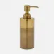 Hagen Antique Brass Soap Pump Round Textured Stainless Steel