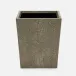 Hawen Sand Wastebasket Squared Tapered Faux Baby Crocodile