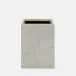 Kuna White Wastebasket Square: 8"L x 8"W x 11"H
