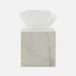 Kuna White Tissue Box Square Straight Marble