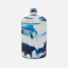 Southold Blue Swirled Bath Canister Small: 3"D x 5.5"H