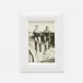 Pesaro Shiny White Frame 5"X7" Realistic Faux Rattan