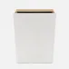 Rosewell Shiny White/Sycamore Rec. Wastebasket Rectangular: 11.5"L x 9"W x 14"H