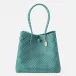 Izmir Green/White Shopper Bag Recycled Plastic