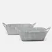 Roslyn Whitewashed/Navy Storage Baskets Seagrass, Set Of 2