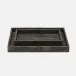 Hawen Dark Mushroom Bath Trays 10"L x 6"W x 1.5"H, 13"L x 10"W x 1.5"H, Set of 2