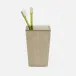 Maranello Taupe/Brown Brush Holder 3"L x 3"W x 5"H