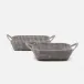 Roslyn Gray/White Storage Baskets Seagrass, Set Of 2