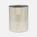 Hagen Shiny Nickel Wastebasket Round Textured Stainless Steel