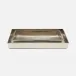 Hagen Shiny Nickel Bath Trays 11"L x 6.5"W x 1.5"H, 13"L x 10"W x 1.5"H, Set of 2