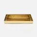 Mancora Shiny Brass Bath Trays 10.5"L x 6.5"W x 1"H, 12.5"L x 10"W x 1"H, Set of 2