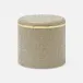 Veria Desert Taupe/Gold Bath Canister Large: 4.5"D x 4.5"H