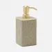 Veria Desert Taupe/Gold Soap Pump 3"L x 3"W x 7.5"H