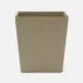 Veria Desert Taupe/Gold Wastebasket Rectangular: 10"L x 8"W x 11"H