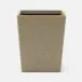 Veria Desert Taupe/Gold Wastebasket Square: 9"L x 9"W x 11"H