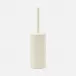 Manchester Snow Toilet Brush Holder Round Realistic Faux Shagreen