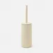 Manchester Ivory Toilet Brush Holder Round Realistic Faux Shagreen