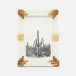 Sofia Natural/Gold Frame 4"L x 6"H