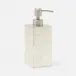 Davos Champagne Gold Soap Pump Square Straight Silver Leaf