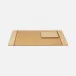 Hanford Natural/Saddle Desk Blotter Set Mouse Pad: 9.5"L x 8"W, Desk Blotter: 30"L x 18"W, Set of 2