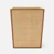 Hanford Natural/Saddle Wastebasket Rectangular Tapered Raffia/Leather