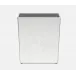 Caro Silver Medallion Wastebasket Rectangular Tapered Painted Mirror