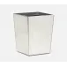 Caro Silver Medallion Wastebasket Square: 8.5"L x 8.5"W x 11.5"H